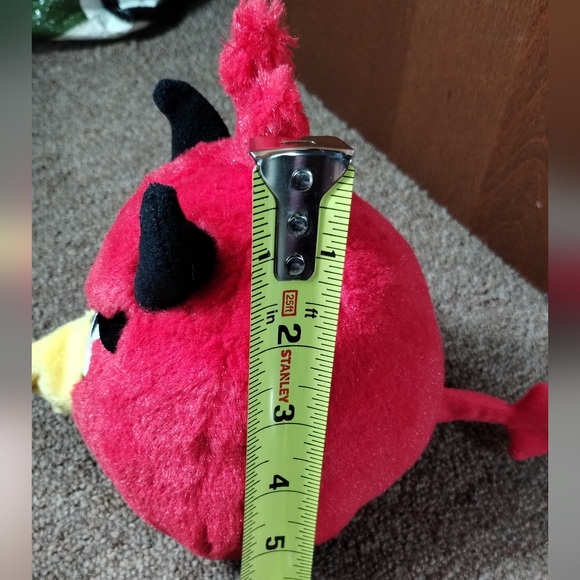 Angry Birds Seasons Halloween Red Devil Horns Plush Bird Animal 5in - Picture 7 of 9